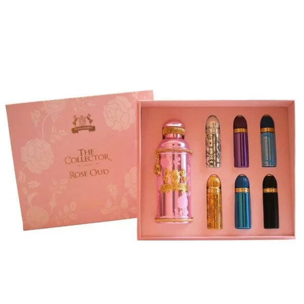 The Collector Rose Oud набор (парф. вода Rose Oud 100 мл. + Golden Oud 8 мл. + Black Muscs 8 мл. + Zafeer Oud Vanille 8 мл. + Iris Violet 8 мл. + Silver Ombre 8 мл. + Mandarine Sultane 8 мл.)