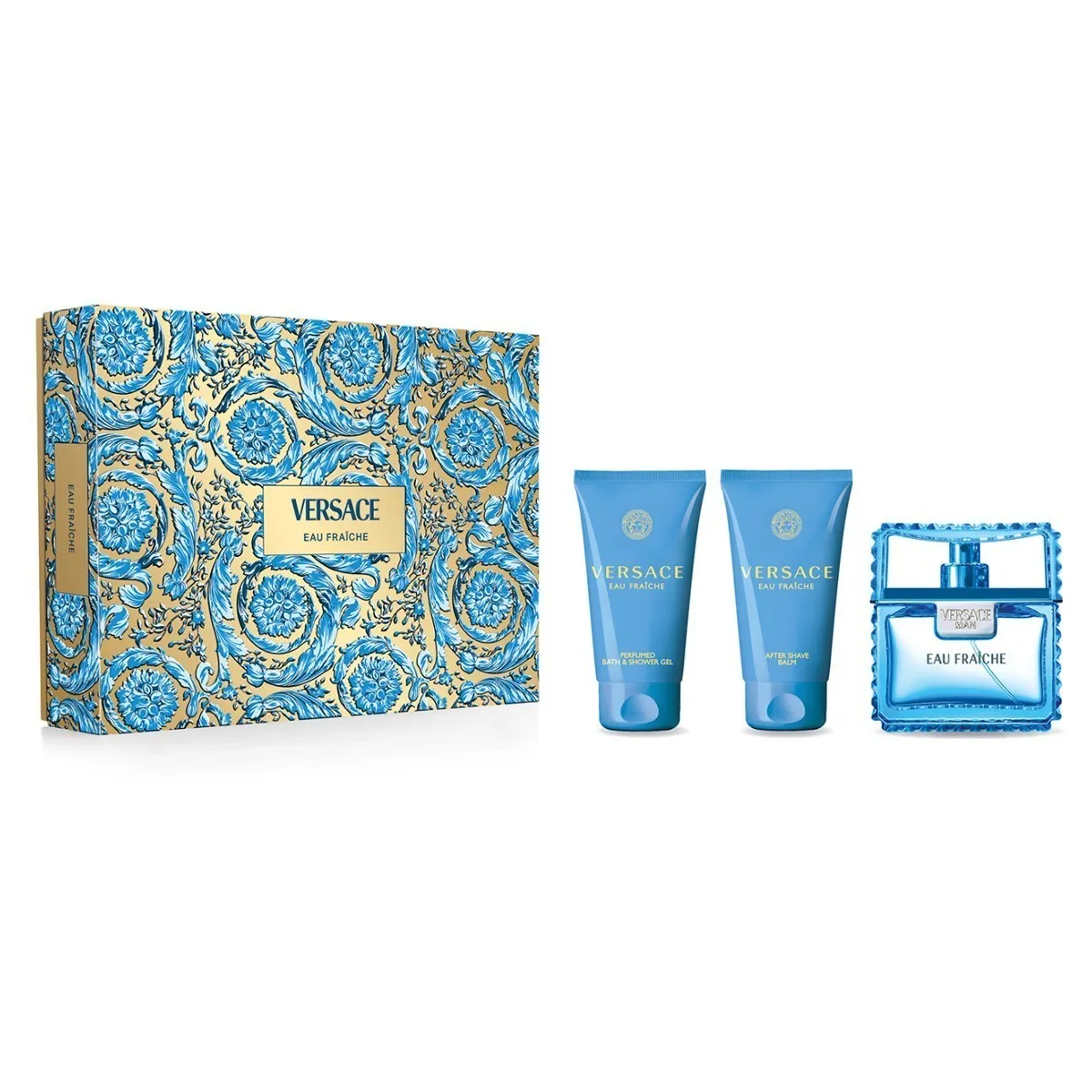 Versace Man Eau Fraiche набор (туал. вода 50 мл. + гель для душа 50 мл. + бальзам после бритья 50 мл.)