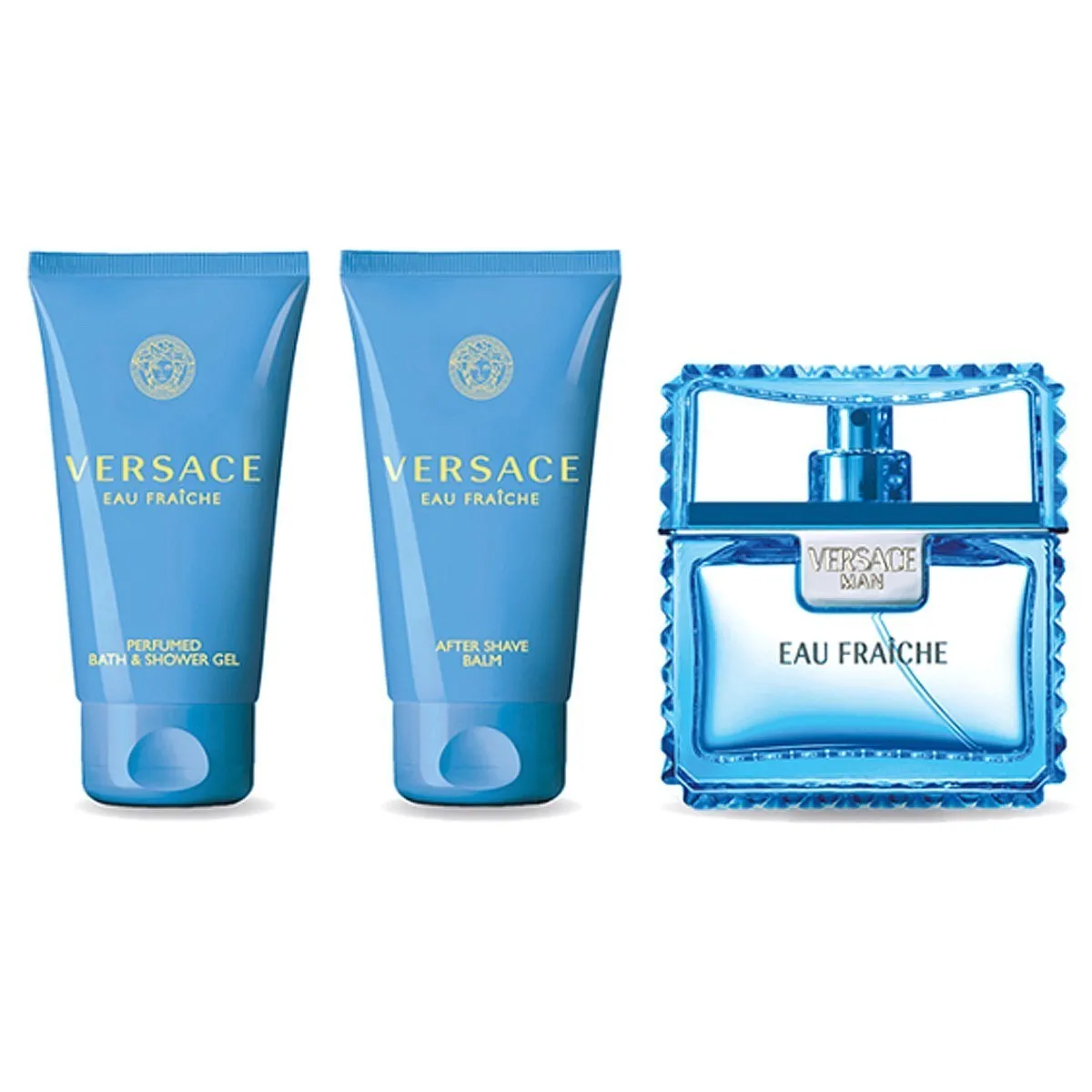 Versace Man Eau Fraiche набор (туал. вода 50 мл. + гель для душа 50 мл. + бальзам после бритья 50 мл.)