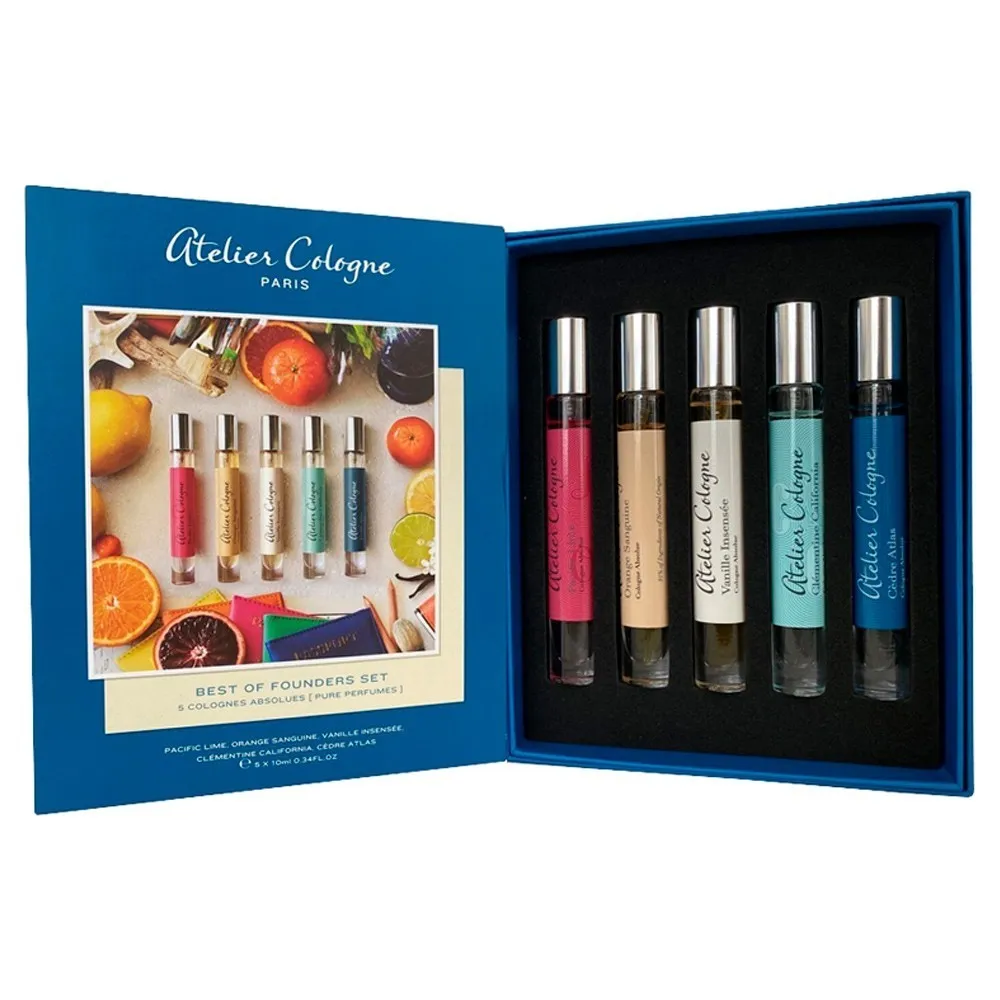 Atelier Cologne Set набор (одеколон Oolang Infini + Pomelo Paradis + Orange Sanguine + Cedre Atlas + Clementine 5*10 мл.)
