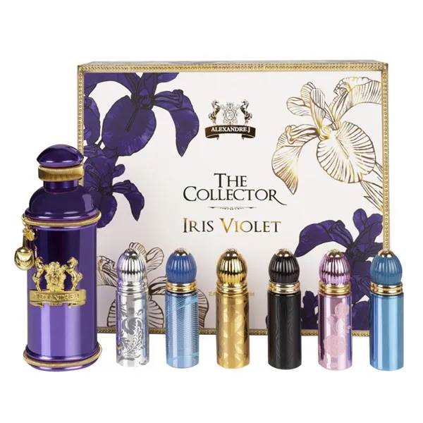 The Collector Iris Violet набор (парф. вода Iris Violet 100 мл. + Rose Oud 8 мл. + Golden Oud 8 мл. + Silver Ombre 8 мл. + Mandarine Sultane 8 мл. + Black Muscs 8 мл. + Zafeer Oud Vanille 8 мл.)
