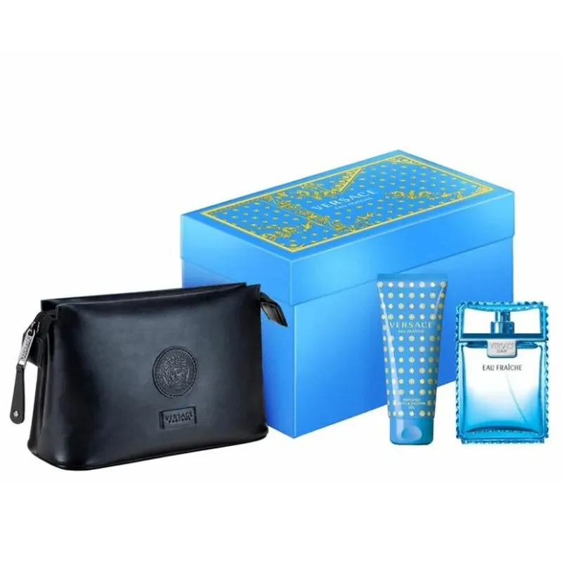 Versace Man Eau Fraiche набор (туал. вода 100 мл. + гель для душа 100 мл. + косметичка)