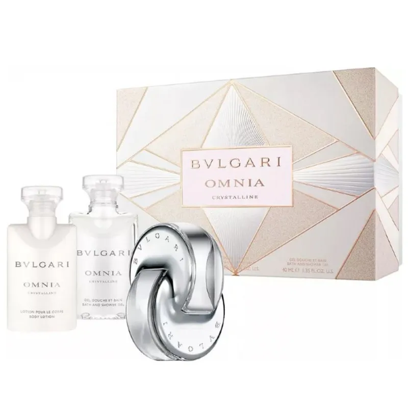 Omnia Crystalline набор (туал. вода 40 мл. + лосьон для тела 40 мл. + гель для душа 40 мл.)