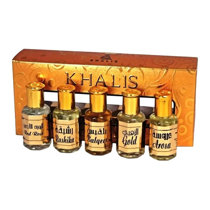 Khalis Gold набор духи 5*12 мл. (Gold + Balqees + Arosa + Rashika + Red Rose)