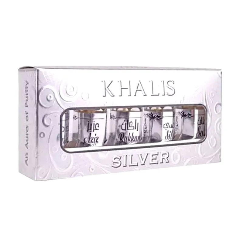 Khalis Silver Set духи набор 5*12 мл. (Silver + Sultan + Aziz + Rakkan + Saat Safa)