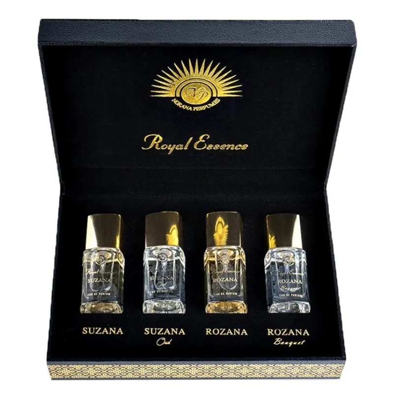 Royal Essence набор (парф. вода Suzana 15 мл. + Suzana Oud 15 мл. + Rozana 15 мл. + Rozana Bouquet 15 мл.)