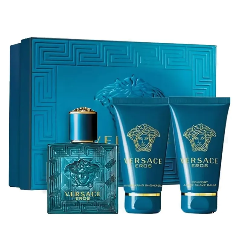 Eros набор (туал. вода 50 мл. + гель для душа 50 мл. + бальзам после бритья 50 мл.)