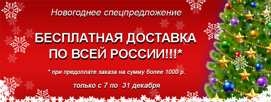 Бесплатная доставка по всей России! Бесплатная доставка по всей России!